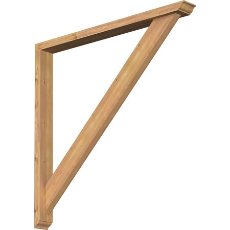 Ekena Millwork Traditional Traditional Smooth Bracket w/ Offset Brace, Western Red Cedar, 3 1/2"W x 36"D x 36"H BKT0402X36X36TRA01SWR